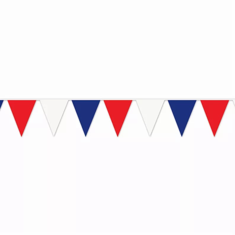 Hanging Banner pennant banner red, white & blue xl