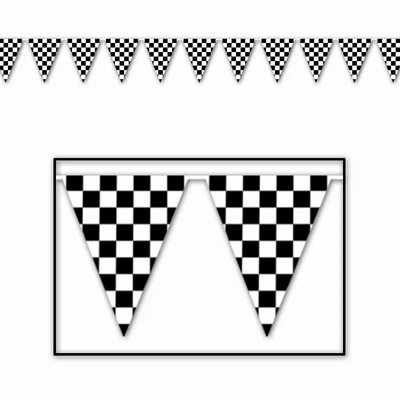 Hanging Banner pennant banner checkered