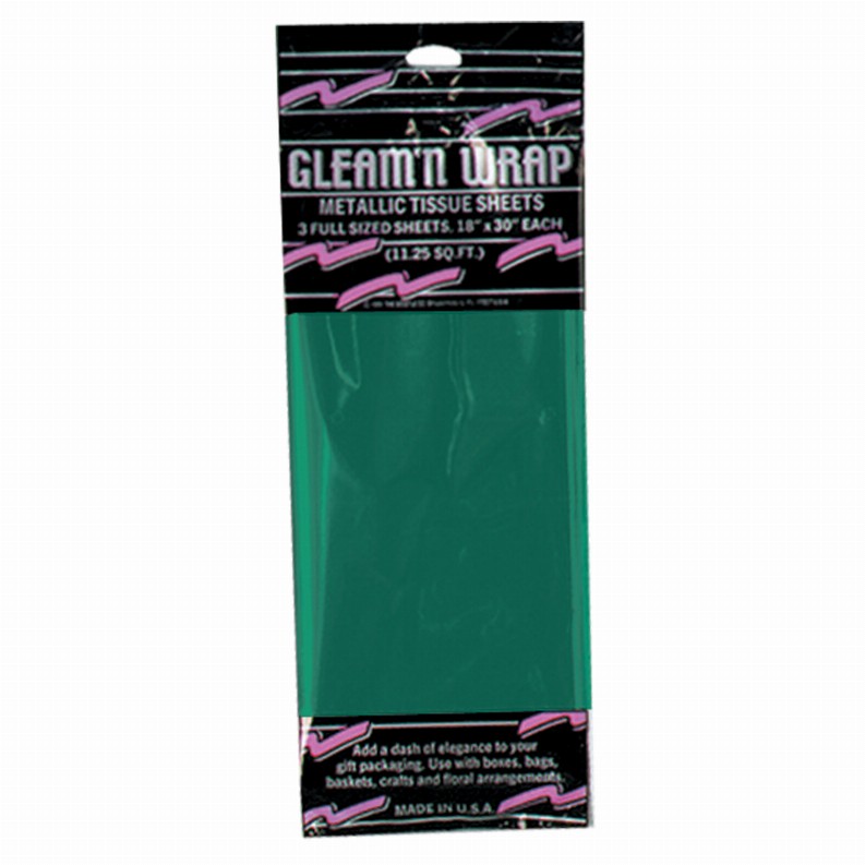 Metallic Sheets  - General Occasion Green Gleam 'N Wrap Metallic Sheets