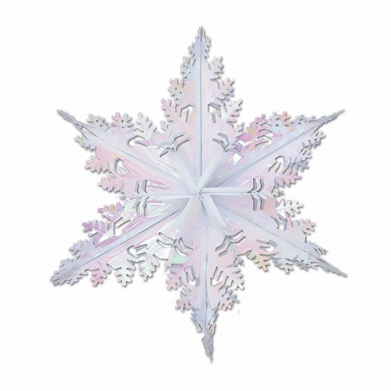 Metallic Themed Decorations  - Christmas/Winter Opal Metallic Winter Snowflake