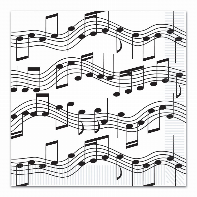 Napkins-Lunch  - Music Musical Notes Luncheon Napkins