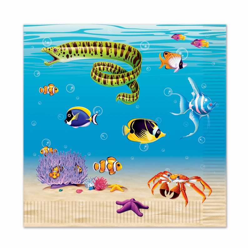 Napkins-Lunch  - Under The Sea Under The Sea Luncheon Napkins