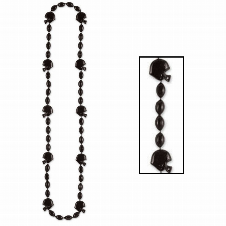 Novelty Beads  - Football Black Football Beads