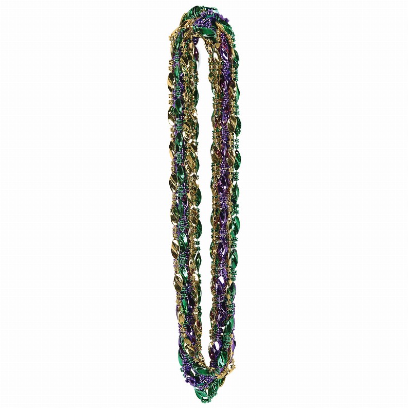 Novelty Beads  - Mardi Gras Mardi Gras Swirl Beads