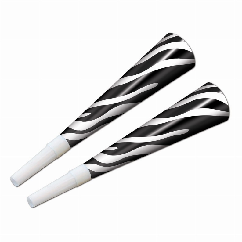 Paper Horns - New Years Zebra Print Horns