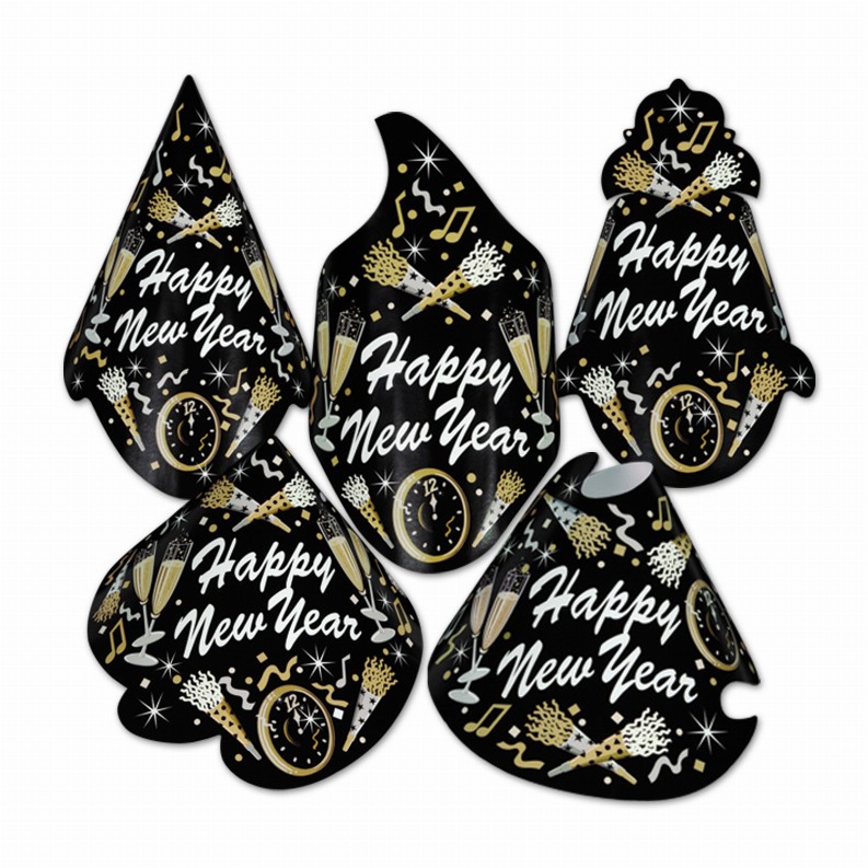 Paper Party Supplies & Props  - New Years New Year Tymes Hat Assortment