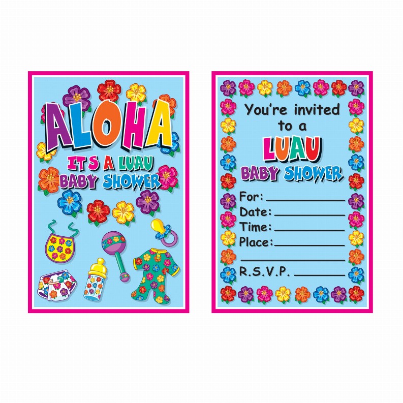 Party & Decorating Kits (For Multiple Themes) - Baby Shower Hula Baby Invitations