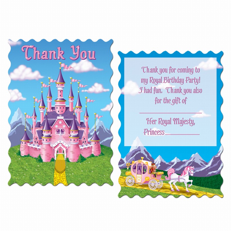 Party & Decorating Kits (For Multiple Themes) - Princess Princess Party Thank You Notes