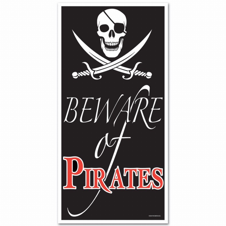 Party Door Covers - 30" x 5'PirateBeware Of Pirates