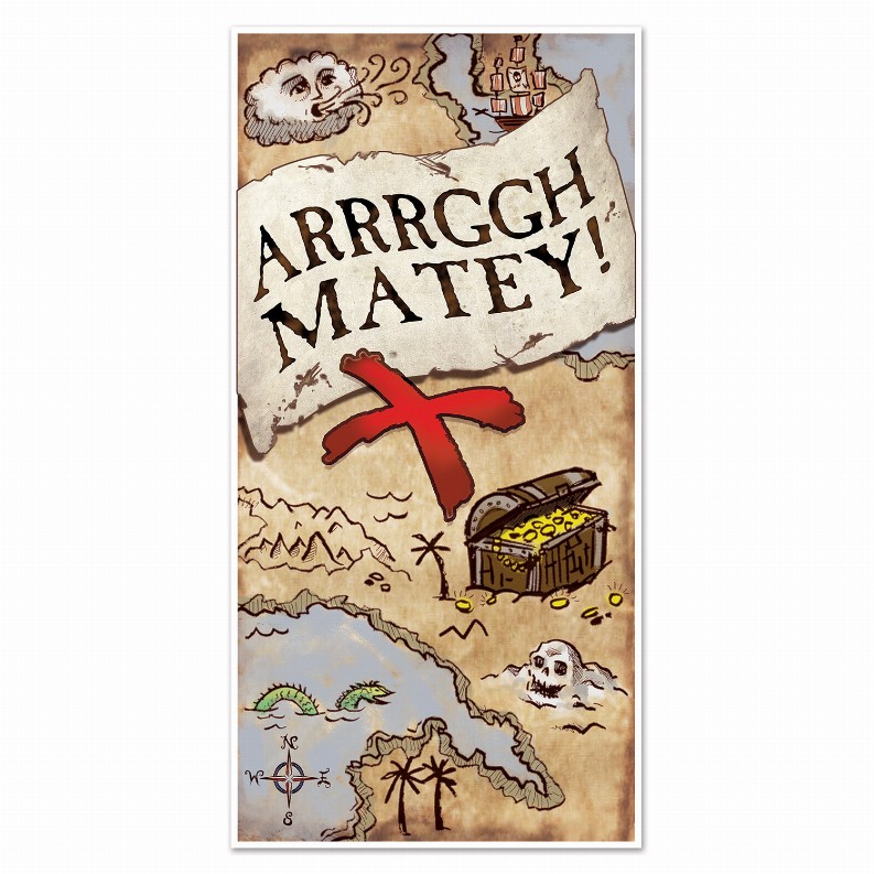 Party Door Covers - 30" x 5'PirateTreasure Map