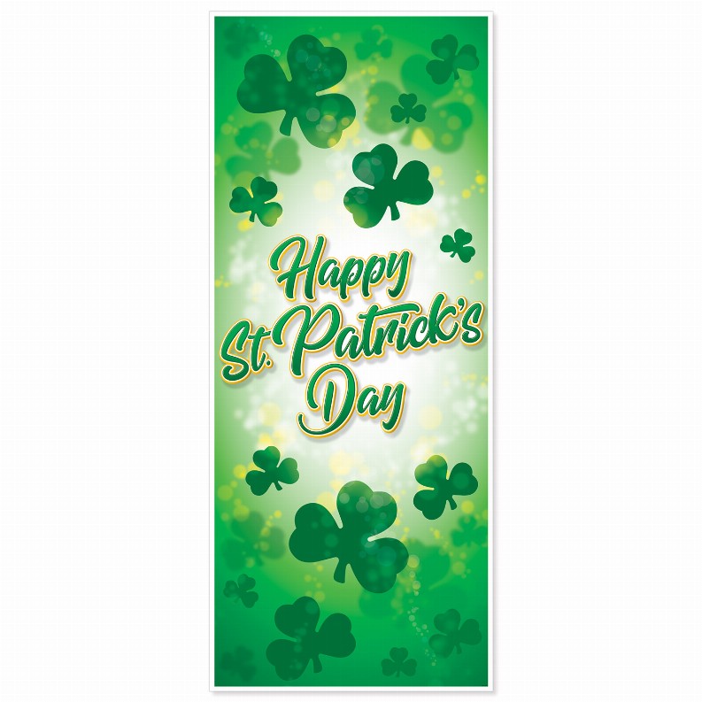Party Door Covers - 30" x 6'St. Patrick'sHappy St. Patrick's Day