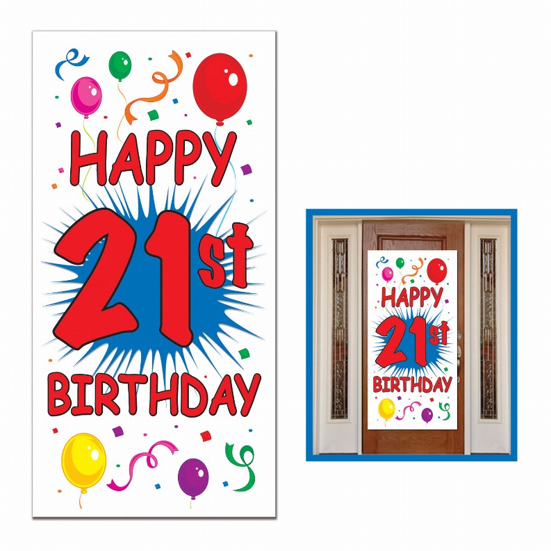 Party Door Covers - 30" x 5'21st Birthday 21st Birthday