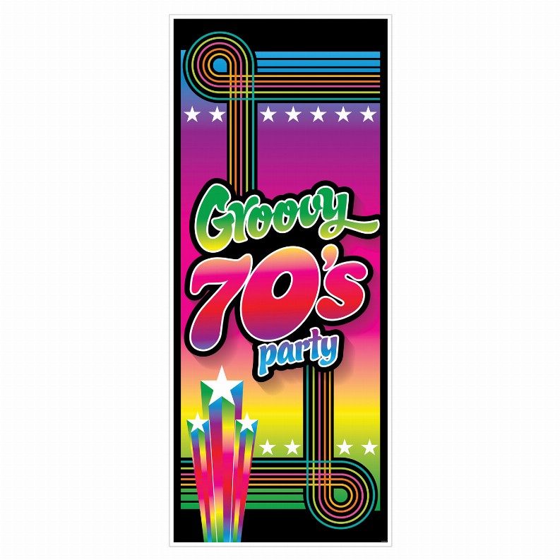 Party Door Covers - 30" x 6'70's70's Groovy Party