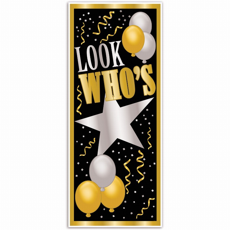 Party Door Covers - 30" x 6'BirthdayLook Who's