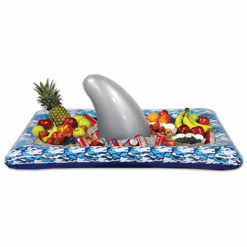 Party Inflatables -  28" x 4' 5.75"Shark Shark Buffet Cooler