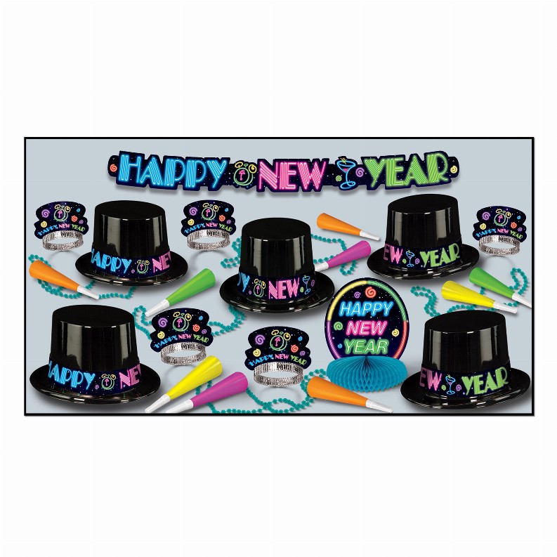 Party Kit - New Years 10 Person Neon Party