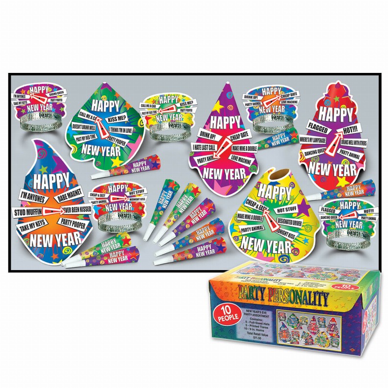 Party Kit - New Years 10 Person Party Personality