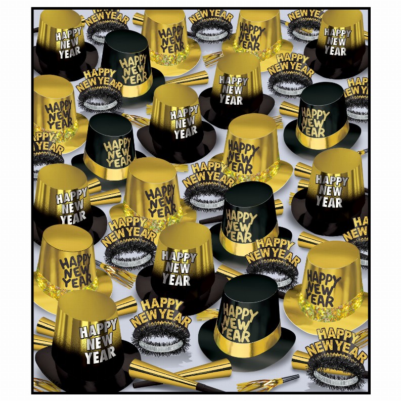 Party Kit - New Years 300 Person The Great New Year (Gold)