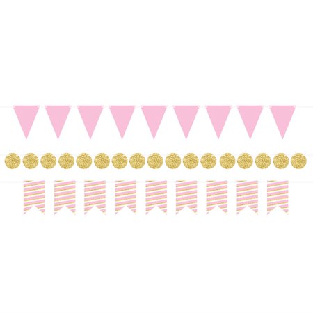 Party Streamers - 2"-6" x 18'General OccasionMini Kit Pink