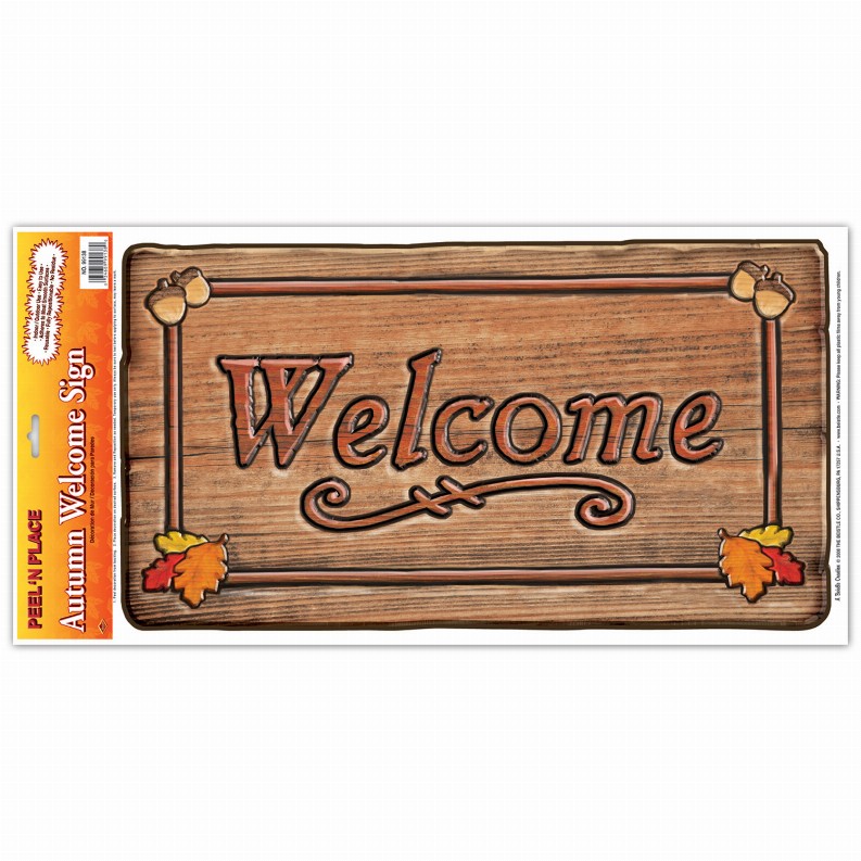 Peel 'N Place - Thanksgiving/Fall Autumn Welcome Sign Peel 'N Place