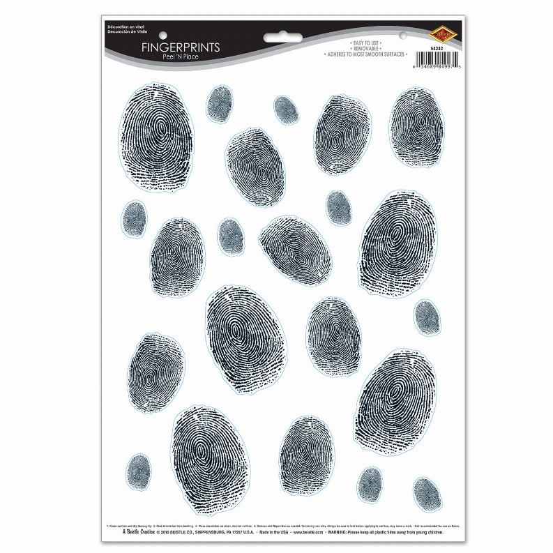 Peel 'N Place - Crime Scene Fingerprints Peel 'N Place