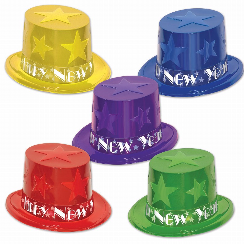 Plastic Party Supplies & Props  - New Years New Year Star Toppers