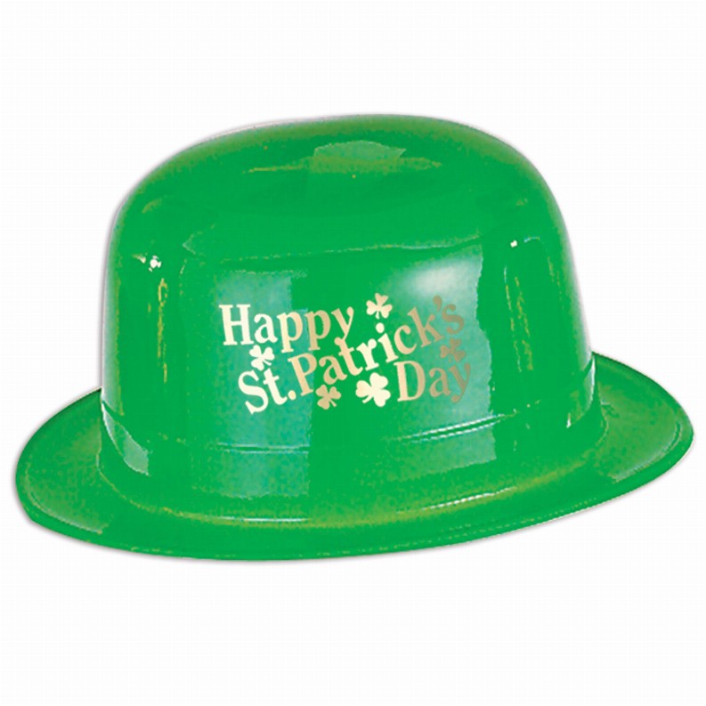 Plastic Party Supplies & Props  - St. Patricks Plastic Happy St Patrick's Day Derby