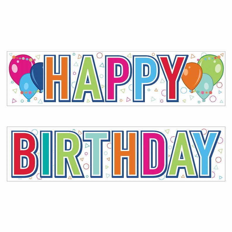 Plastic Yard Signs - Birthday Plas Jumbo Happy Birthday Yard Sign Set