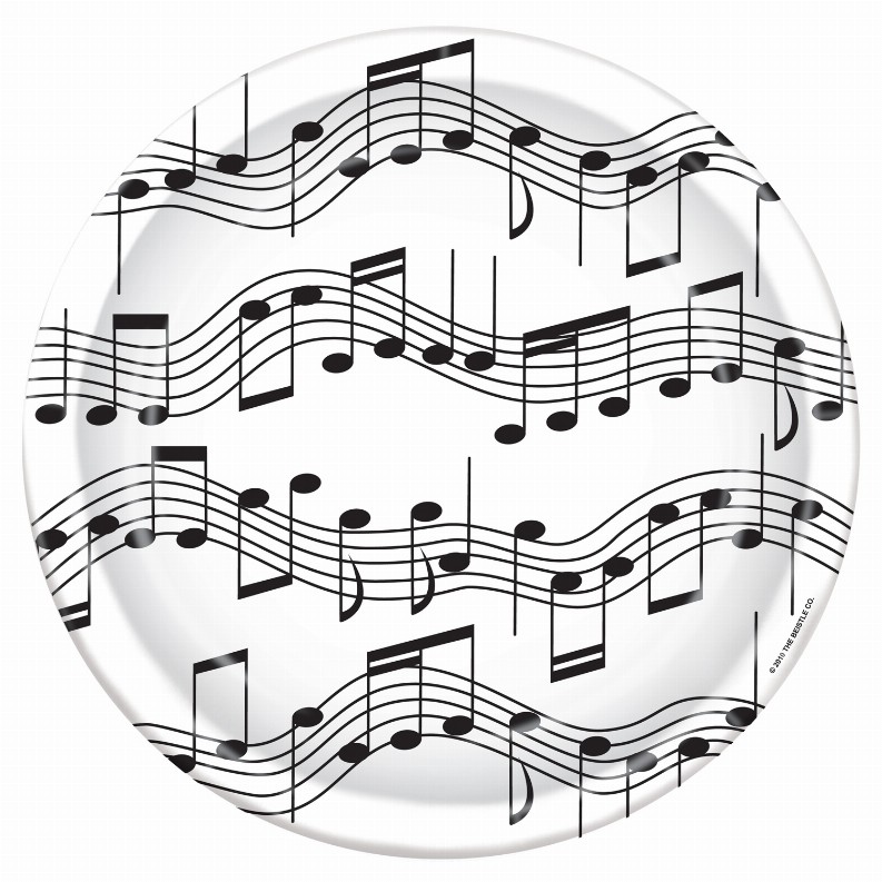 Plates-Dinner - Music Musical Notes Plates