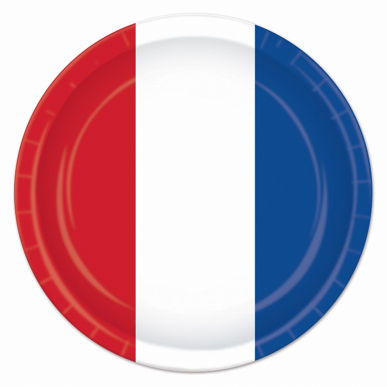 Plates-Dinner - Patriotic Red, White & Blue Plates