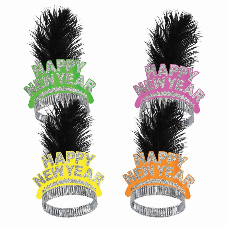 Plumed - New Years Neon Swing Tiaras