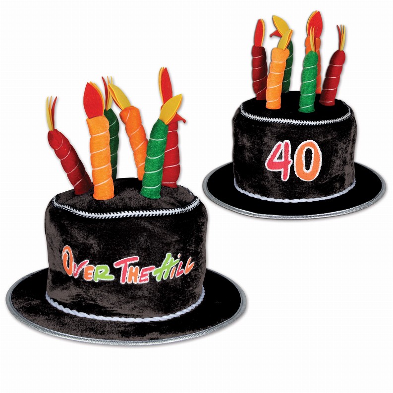 Plush(Multiple Themed Designs Available)   Over-The-Hill Plush 40 Over The Hill Cake Hat