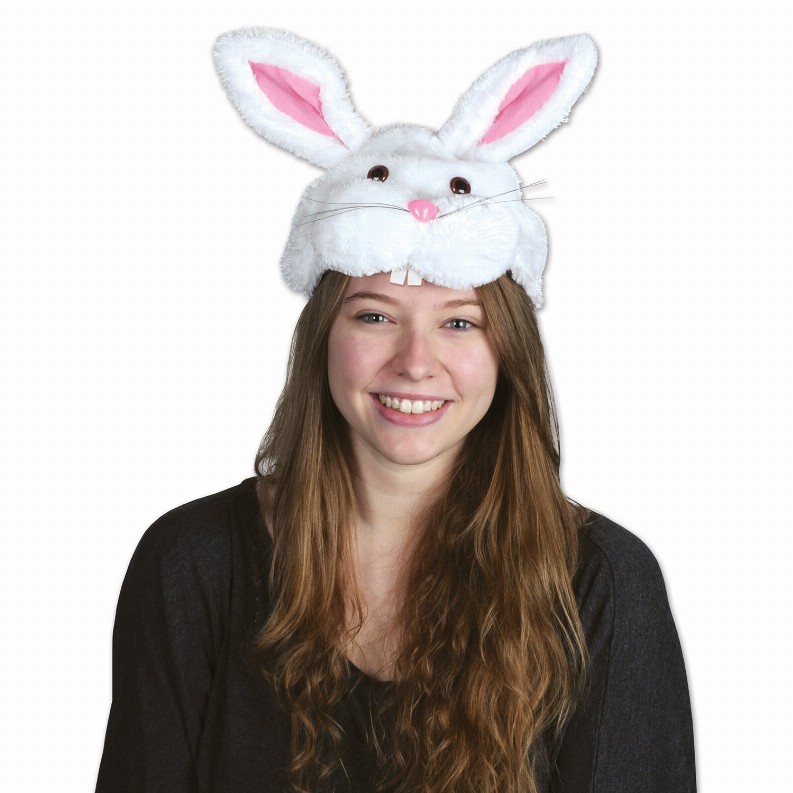 Plush(Multiple Themed Designs Available)   Easter Plush Bunny Head Hat
