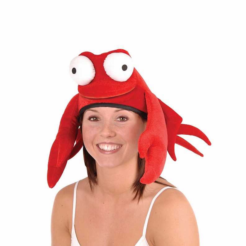 Plush(Multiple Themed Designs Available)   Luau Plush Crab Hat