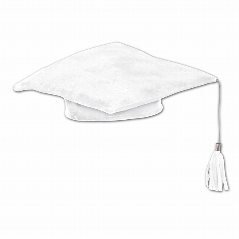 Plush(Multiple Themed Designs Available)   Graduation White Plush Graduate Cap