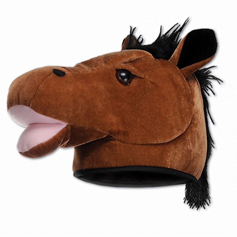 Plush(Multiple Themed Designs Available)   Farm Plush Horse Head Hat