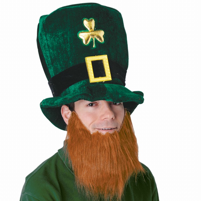 Plush(Multiple Themed Designs Available)   St. Patricks Plush Leprechaun Hat with Beard
