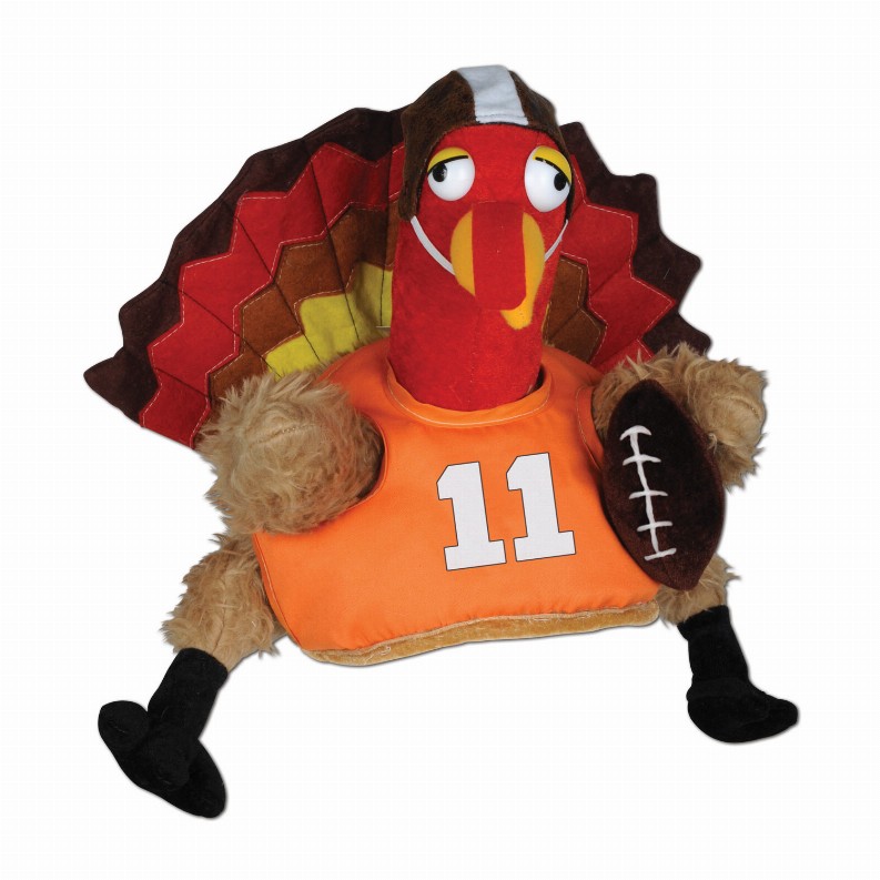 Plush(Multiple Themed Designs Available)   Thanksgiving/Fall Plush Touchdown Turkey Hat