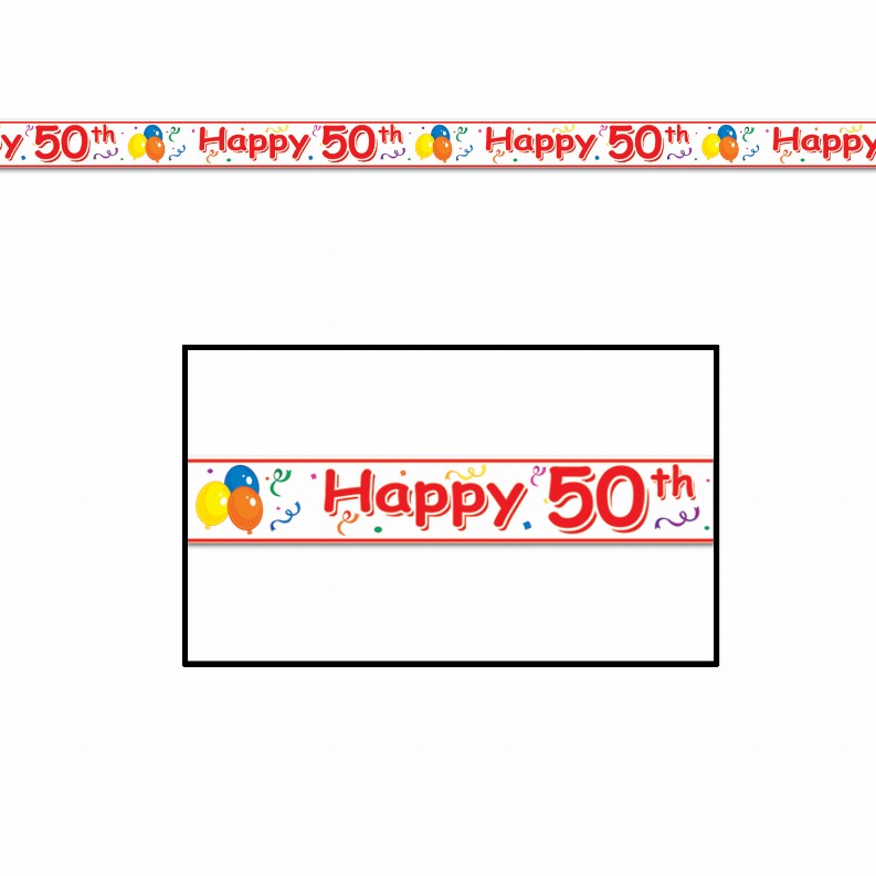 Poly - Birthday-Age Specific Happy 50th Birthday Party Tape