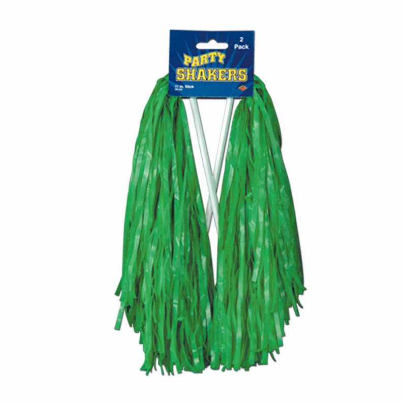Poly - Football Green Packaged Poly Shakers - 512 Strand