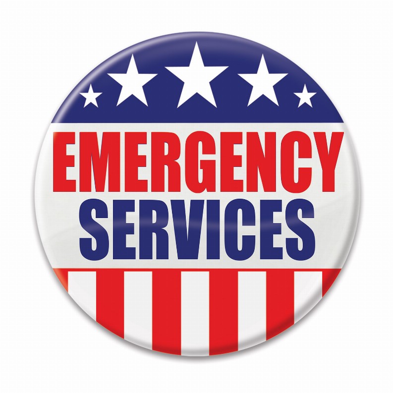 Printed Buttons - Emergency Services Button