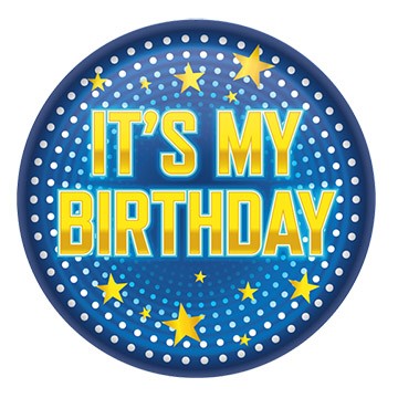 Printed Buttons - It's My Birthday Button