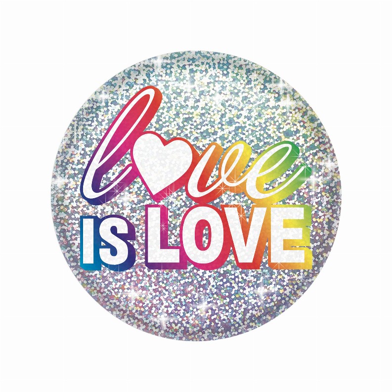 Printed Buttons - Love Is Love Button