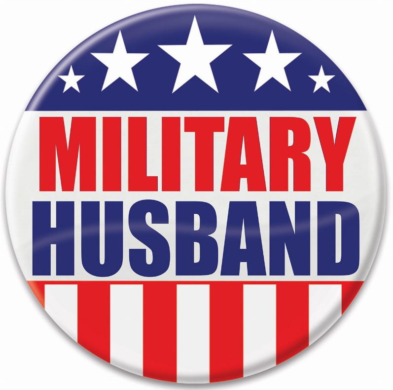 Printed Buttons - Military Husband Button