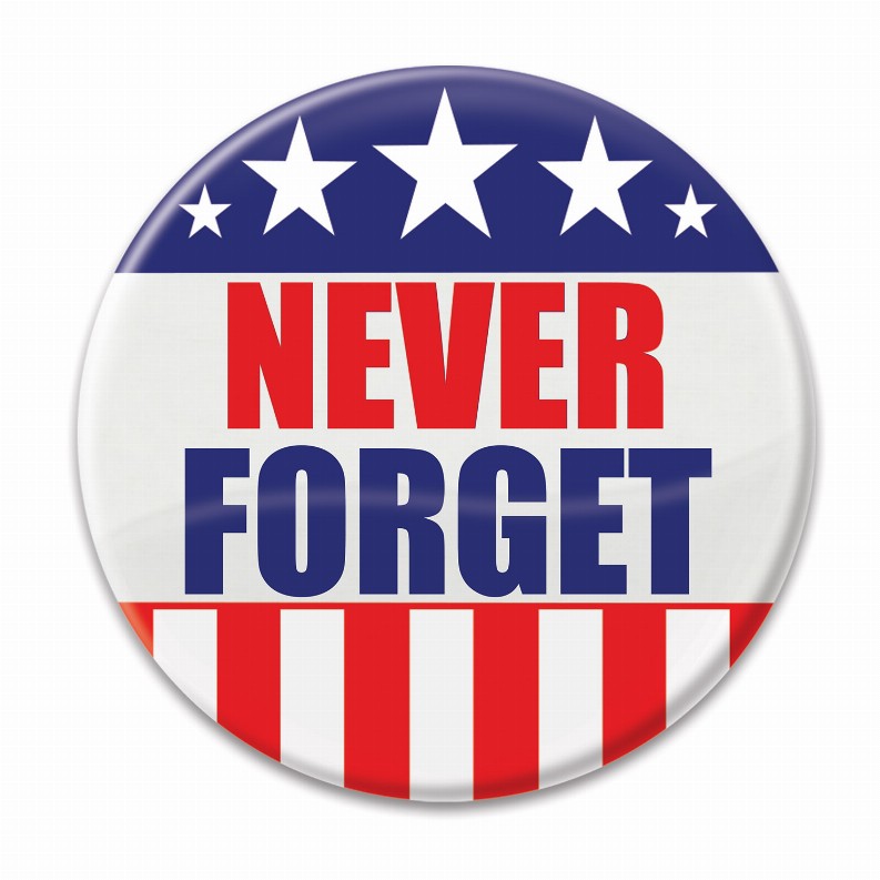 Printed Buttons - Never Forget Button