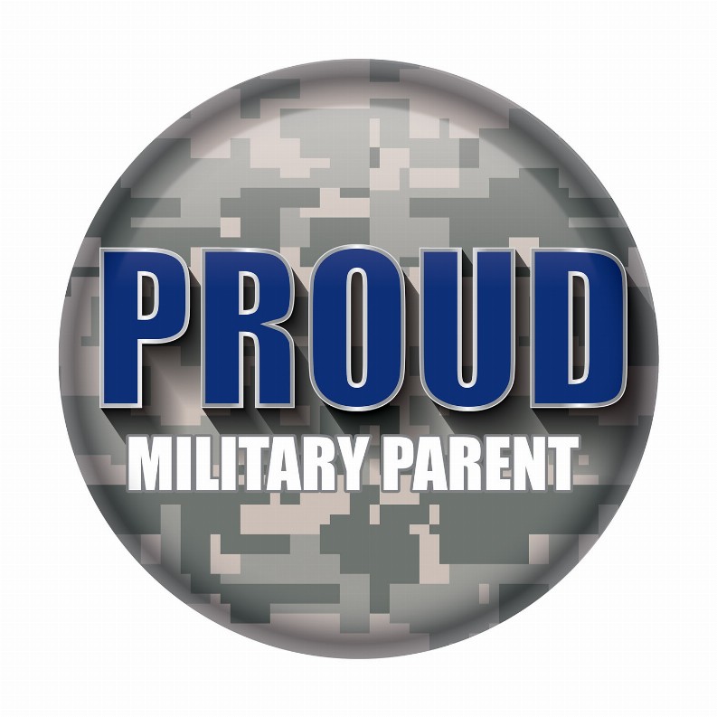 Printed Buttons - Camo Proud Military Parent Button