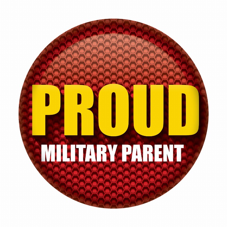 Printed Buttons - Proud Military Parent Button