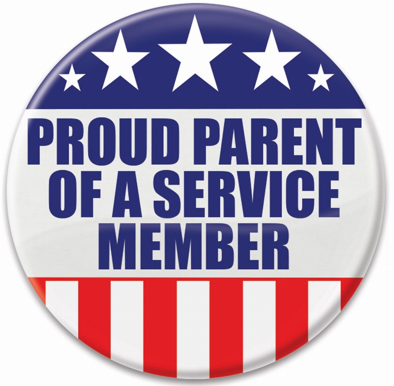 Printed Buttons - Proud Parent Of A Service Member Button