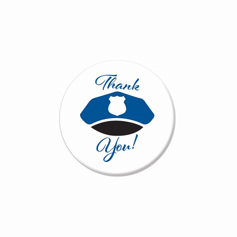 Printed Buttons - Hat Thank You! Law Enforcement Button