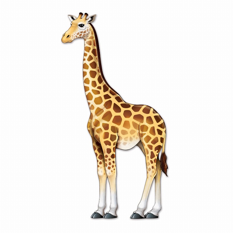 Printed One Side  - Jungle Jointed Giraffe